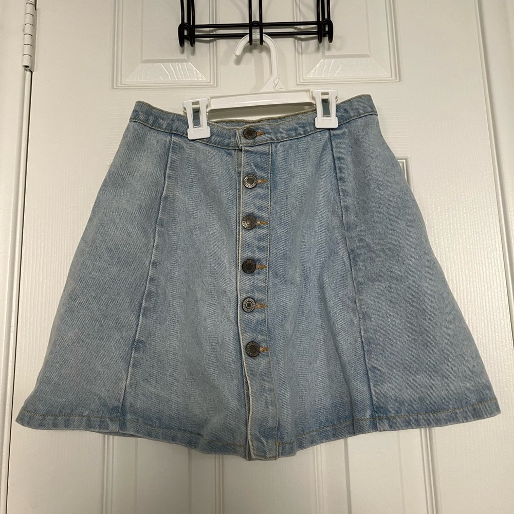 Brandy Melville Small Denim Skater Skirt